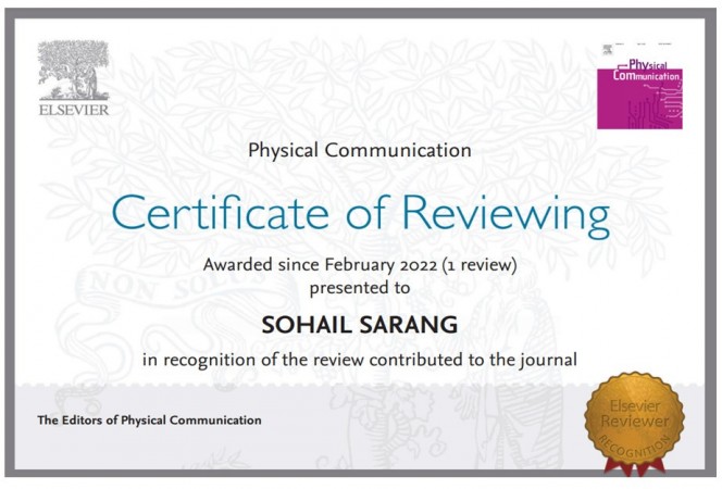 Certificate of Reviewing 